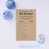 Vind de Guest Vrijgezellenfeest Rustic Game Kaart (Enkel)