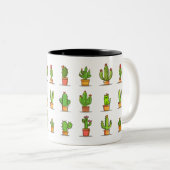 Vind de Impawster, cat en cacti Funny design mok (Voorkant rechts)