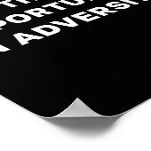 Vind de kans in tegenslag Motiverende quote Poster (Hoek)