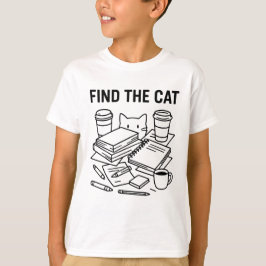 Vind De Kat – Optische Katpuzzel T-shirt