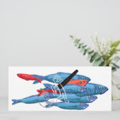 Vind de rode haringen misdaad mystery party kaart (Staand voorkant)