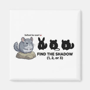 Vind de schaduw van de Chinchilla Animal World Que Magneet