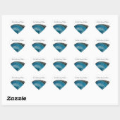 Vind de schoonheid binnen Quote Blue Geode Agaat Hart Sticker (Vel)
