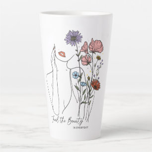 Vind de schoonheid in alledaagse Inspirerend quote Latte Mok