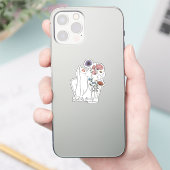 Vind de schoonheid in alledaagse Inspirerend quote Sticker (Telefoon)