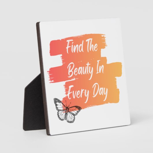 Vind de schoonheid in elke dag fotoplaat (Voorkant)