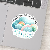 Vind de Silver Lining Rainbow Sticker