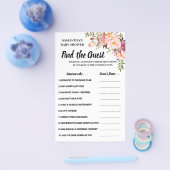 Vind de tweetalige spelkaart van het gastbaby show flyer (Enkel)