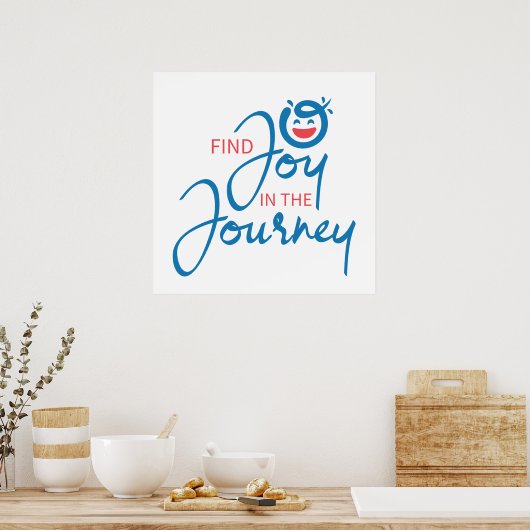 Vind de vreugde in de Journey woordkunst Poster (Keuken)