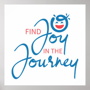 Vind de vreugde in de Journey woordkunst Poster