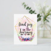 Vind de vreugde in de reis briefkaart (Staand voorkant)