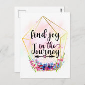 Vind de vreugde in de reis briefkaart (Voorkant / Achterkant)