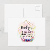 Vind de vreugde in de reis briefkaart (Voorkant / Achterkant)