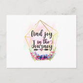 Vind de vreugde in de reis briefkaart (Voorkant)