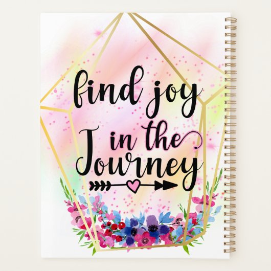 Vind de vreugde in de reis planner (Achterkant)