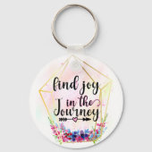 Vind de vreugde in de reis sleutelhanger (Achterkant)