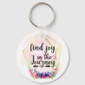 Vind de vreugde in de reis sleutelhanger (Achterkant)