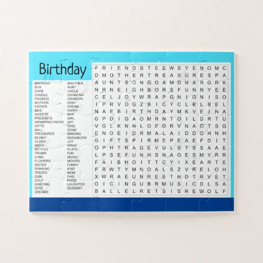 Vind de woorden legpuzzel (Horizontaal)