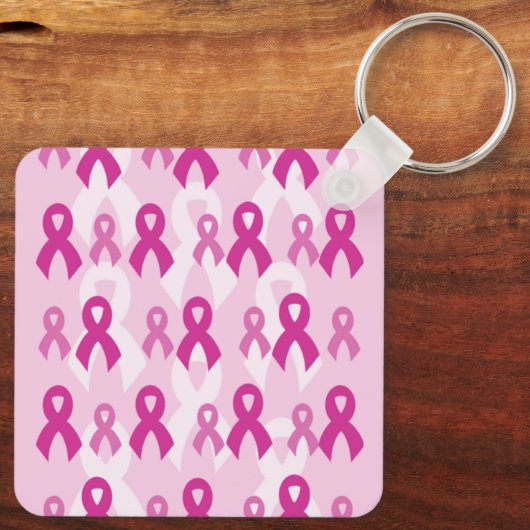 Vind een geneesmiddel/Hart/Mij...Borstkanker Sleutelhanger (Achterkant)