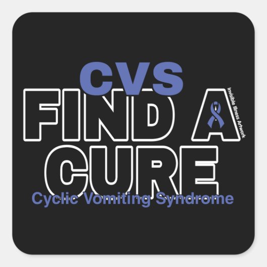 VIND EEN KUUR/VET...CVS VIERKANTE STICKER (Voorkant)