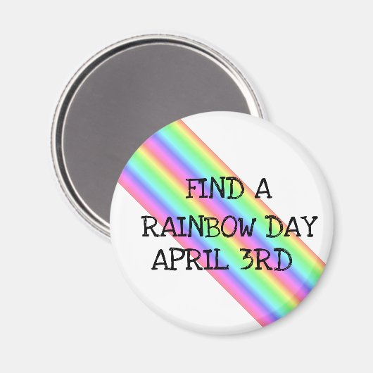 Vind een regenboogdag april 3de dag van de Vakanti Magneet (Voorkant / Achterkant)