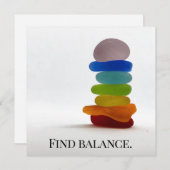 Vind Evenwicht Lege Notecard Feestdagenkaart (Voorkant / Achterkant)