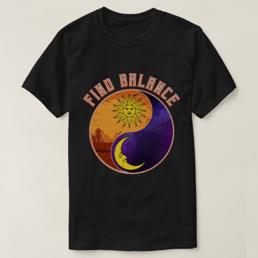 Vind evenwicht  zon en maan astrologie Horosc T-shirt (Design voorkant)