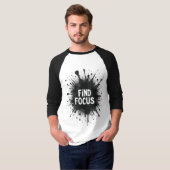 Vind focus - Ink Splash Motivatie T-shirt (Voorkant volledig)