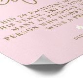 Vind Fopspeen Baby shower Game Boho Daisies Roze Poster (Hoek)