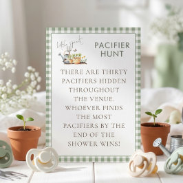 Vind Fopspeen Baby Shower Spel Little Sprout kaart
