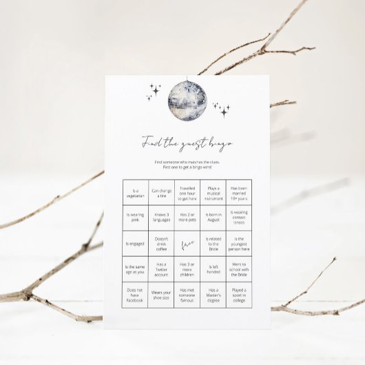 Vind Gast Bingo Disco Bal Bruidsfeest Spel