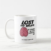Vind geen Brain Funny Mug Koffiemok (Links)