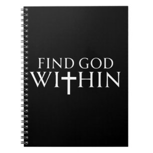 Vind God binnen Religieuze Spreuk Notitieboek