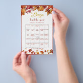Vind het bruidsfeest spel Gast Bingo Flyer (Hand)