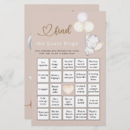 Vind het Elephant Baby shower Game van het Gast Bi