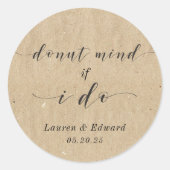 Vind het erg als ik trouw donut gunst Kraft Ronde Sticker (Voorkant)