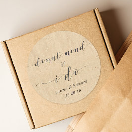 Vind het erg als ik trouw donut gunst Kraft Ronde Sticker