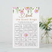 Vind het Game Baby shower van de Gast Bingo Wildfl (Staand voorkant)