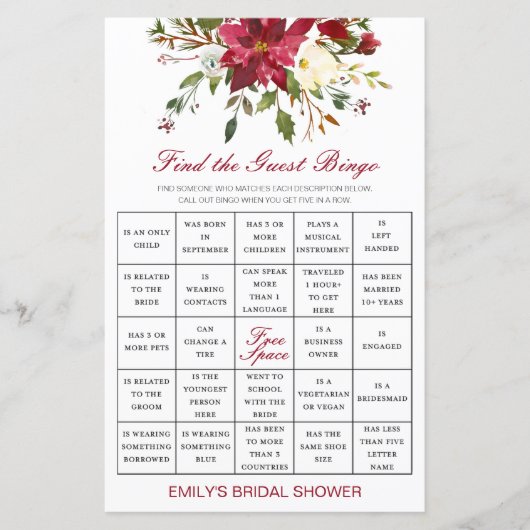 Vind het Game van de Shower van Bingo van de Gast  (Voorkant)