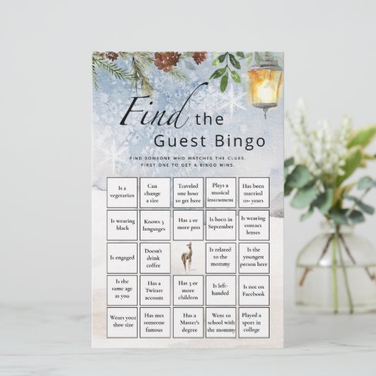 Vind het Game van het Baby shower van de Gast Bing (Staand voorkant)