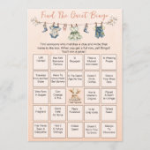Vind het Gast Baby shower Clothesline Bingo Kaart (Voorkant)