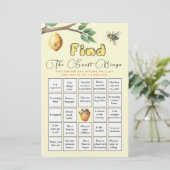 Vind het Gast Bingo Baby Bee Baby shower Game (Staand voorkant)