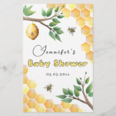 Vind het Gast Bingo Baby Bee Baby shower Game (Achterkant)