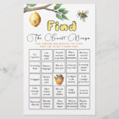 Vind het Gast Bingo Baby Bee Baby shower Game (Voorkant)