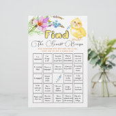 Vind het Gast Bingo Little Chick Baby shower Game (Staand voorkant)