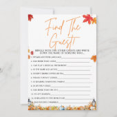 VIND HET GASTEN BABY SHOWER SPEL KLEINE POMPOEN KAART (Voorkant)