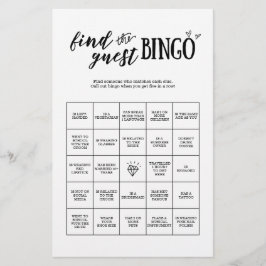 Vind het Guest Bingo spel voor bruiloft of bruids
