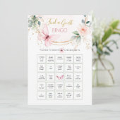 Vind het Guest Bingo Vrijgezellenfeest Spel Feestdagenkaart (Staand voorkant)