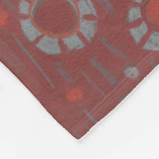 Vind het konijn, het rustige patroon, grijs & terr fleece deken (Hoek)