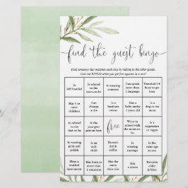 Vind het leuk baby shower spel met gastenbingo